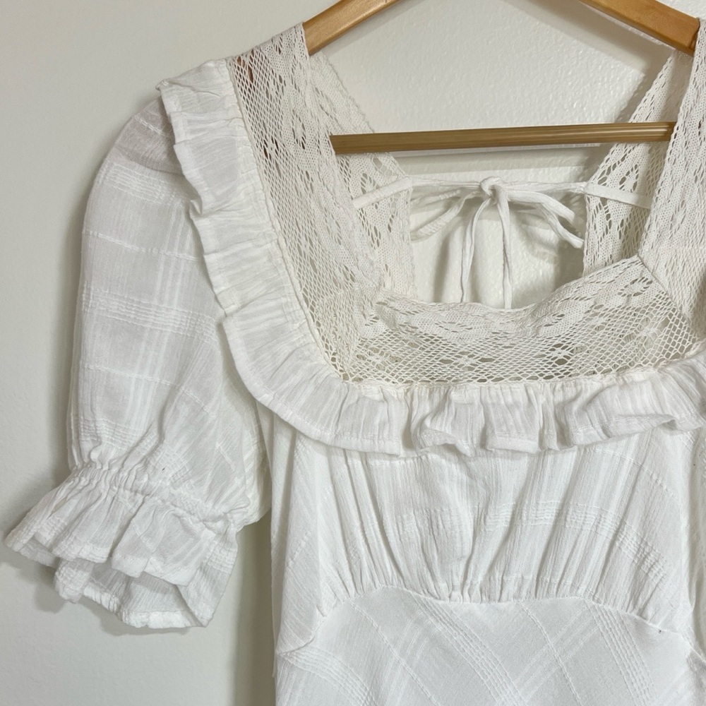 Free People Now And Forever Midi Dress Ivory NWOT - Picture 10 of 16